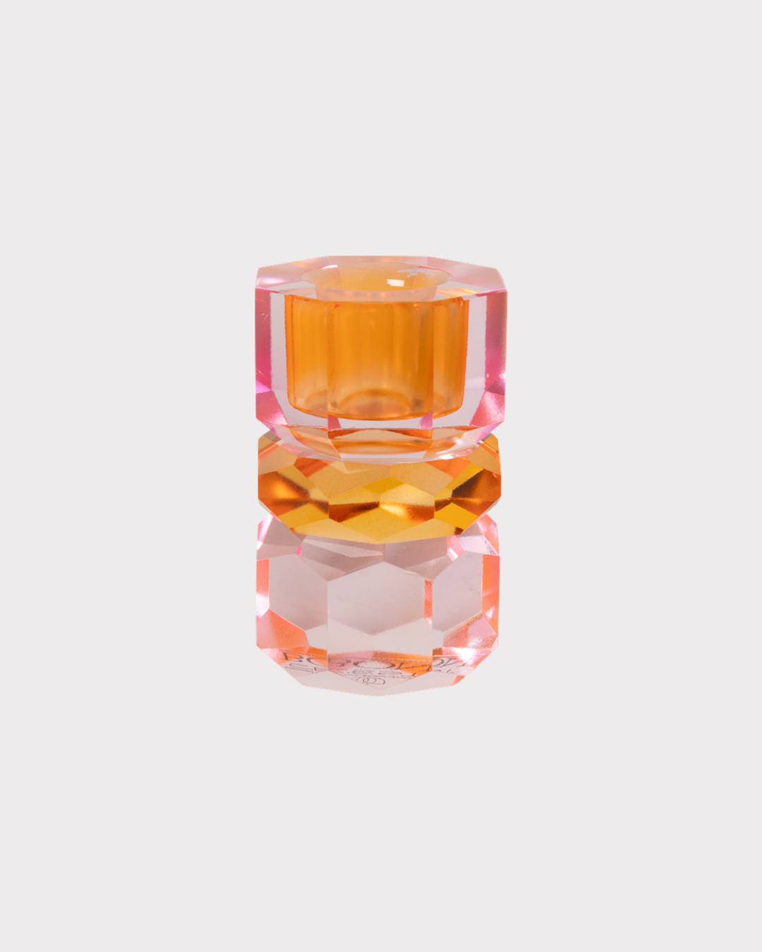 krystall stake, pink/tangerine/fersken