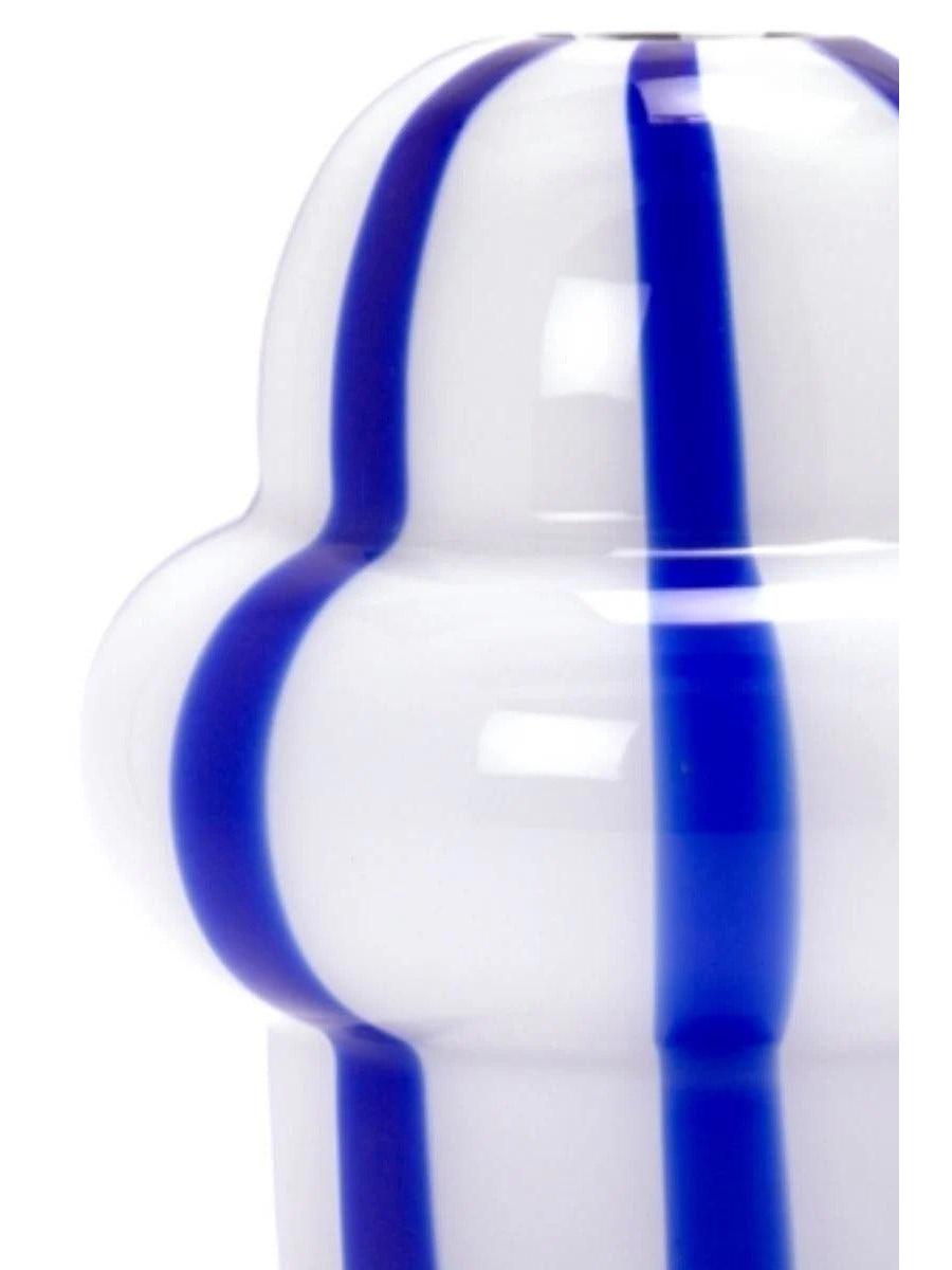 Vase bonbon blue/white