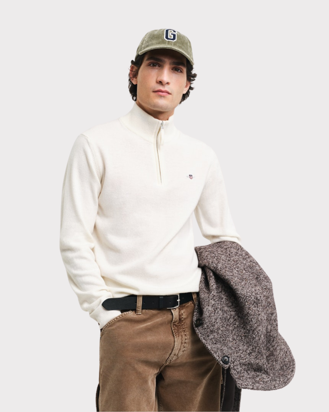 Superfine Lambswool Half Zip-Genser-Gant-Aandahls
