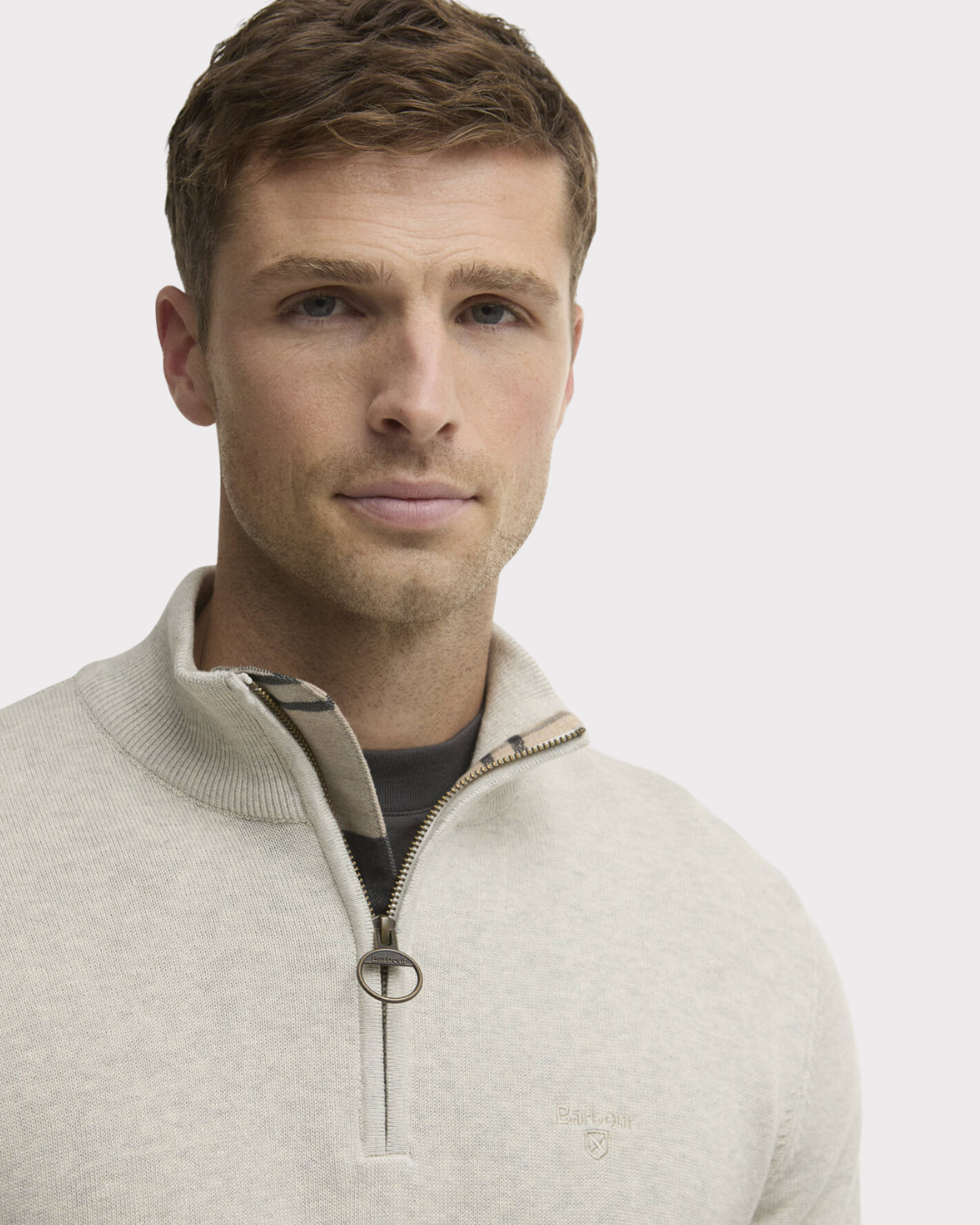Cotton Quarter-Zip Jumper-Genser-Barbour-Aandahls