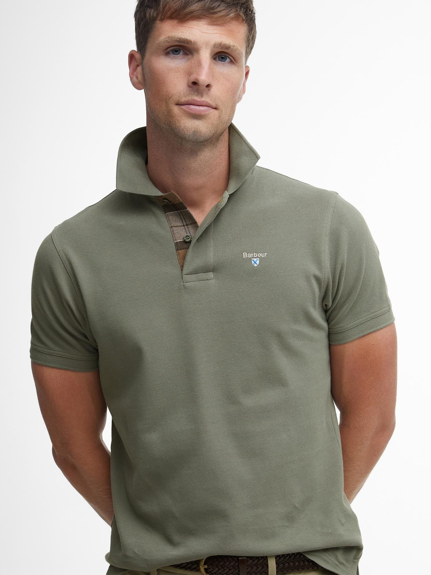 Tartan Pique Polo-T-shirt-Barbour-Aandahls