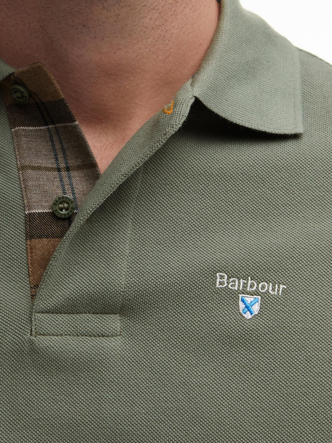 Tartan Pique Polo-T-shirt-Barbour-Aandahls