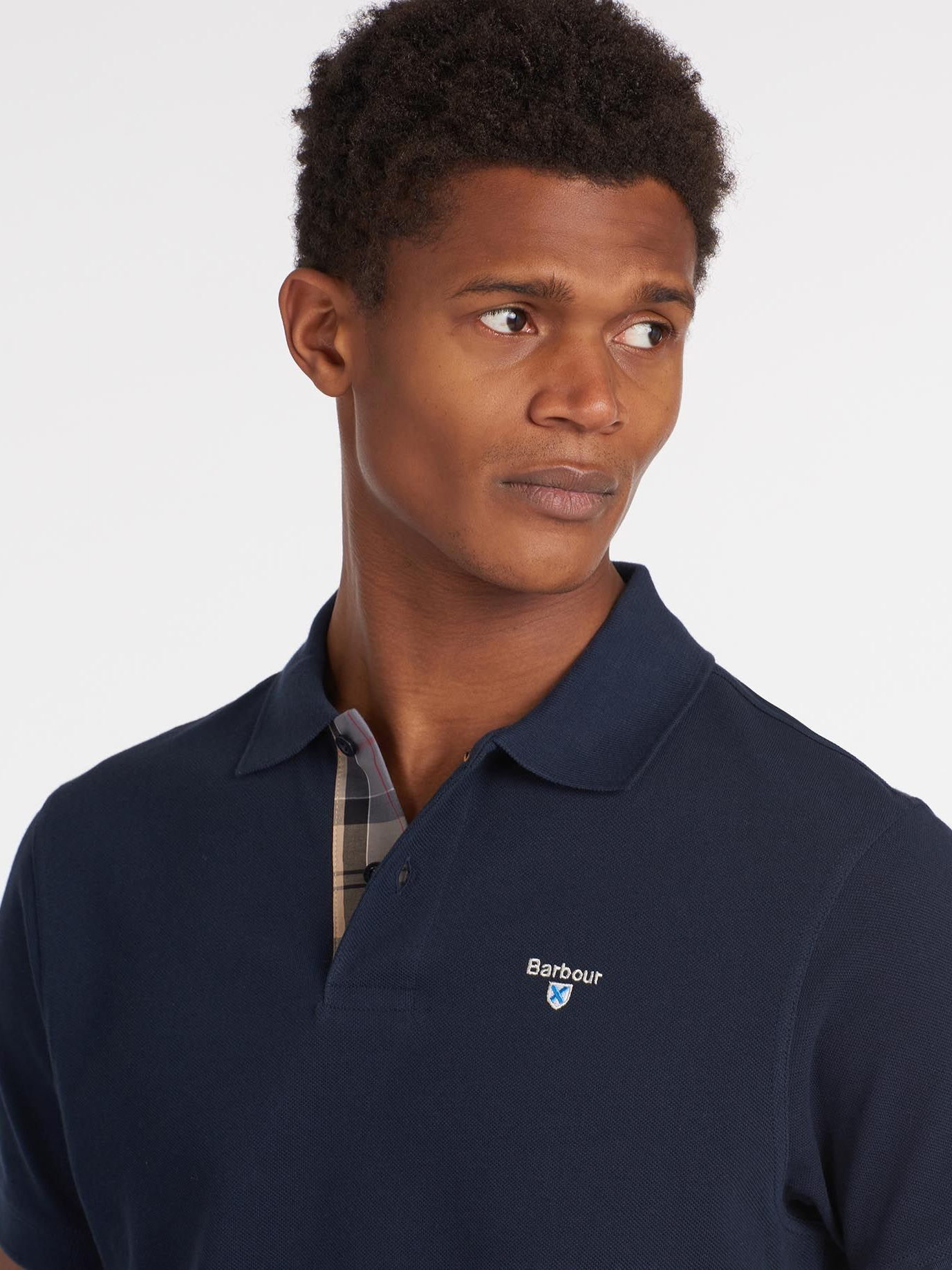 Tartan Pique Polo-T-shirt-Barbour-Aandahls