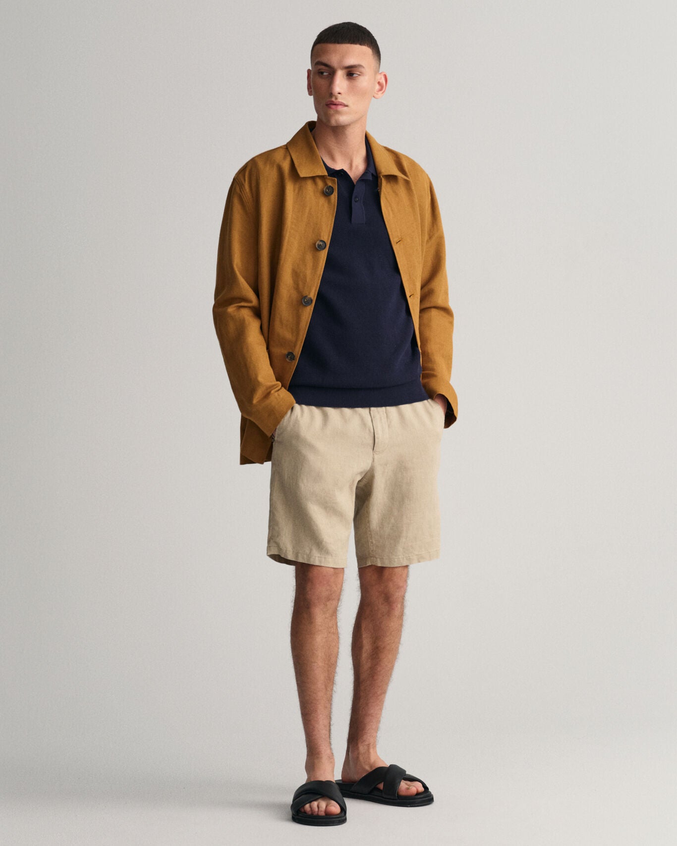 RELAXED LINEN DS SHORTS