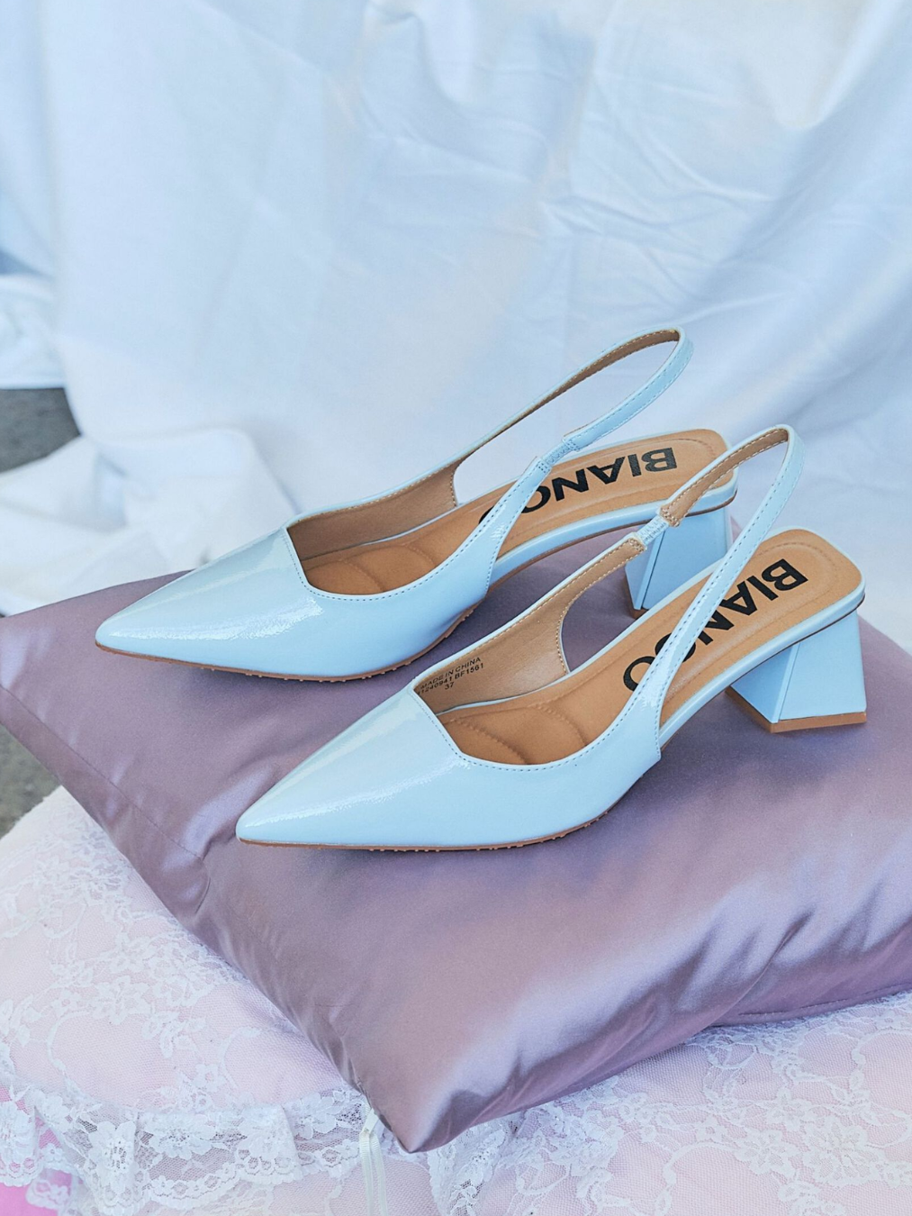 Maralyn Slingback Patent-Sko-Bianco-Aandahls