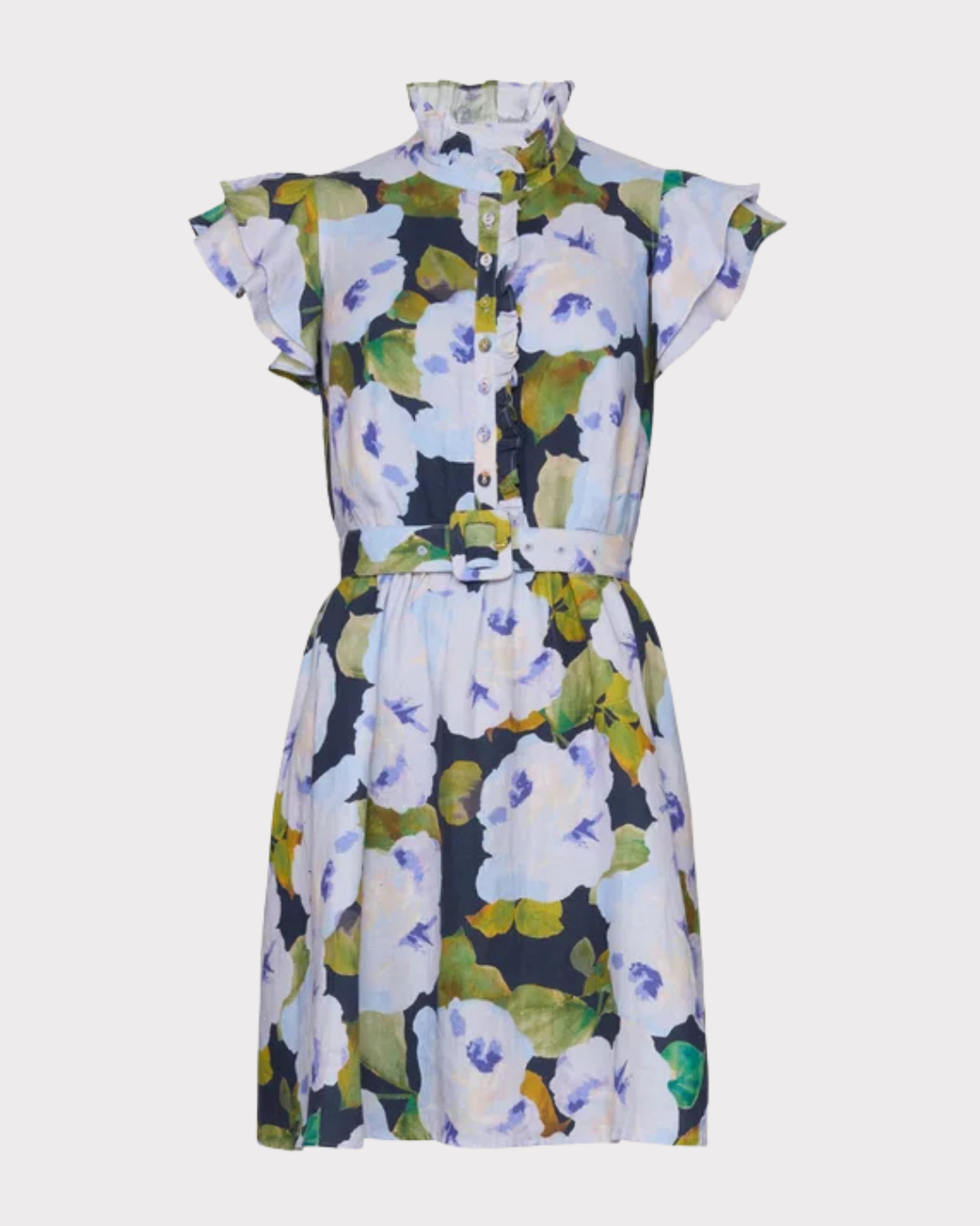 Linen Ruffle Dress-Kjole-ByTimo-Aandahls