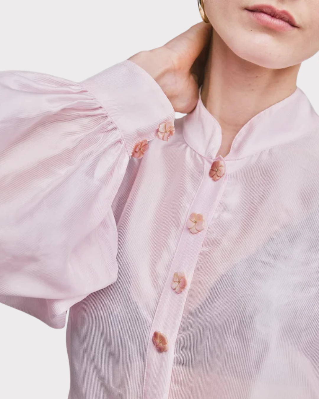 Striped Organza blouse-Overdel-ByTimo-Aandahls