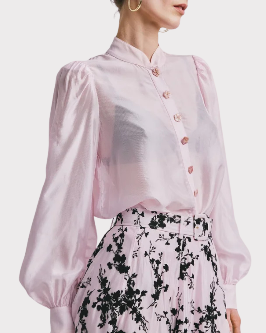 Striped Organza blouse-Overdel-ByTimo-Aandahls