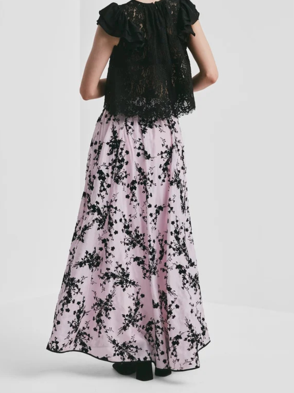 Striped organza maxi skirt-Skjørt-ByTimo-Aandahls