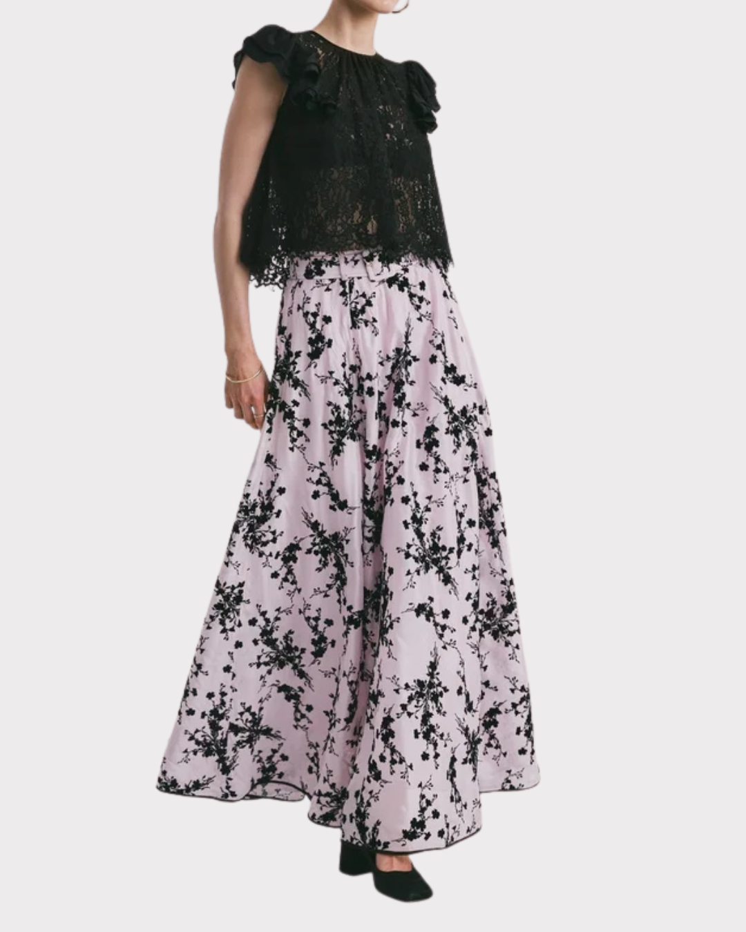 Striped organza maxi skirt-Skjørt-ByTimo-Aandahls