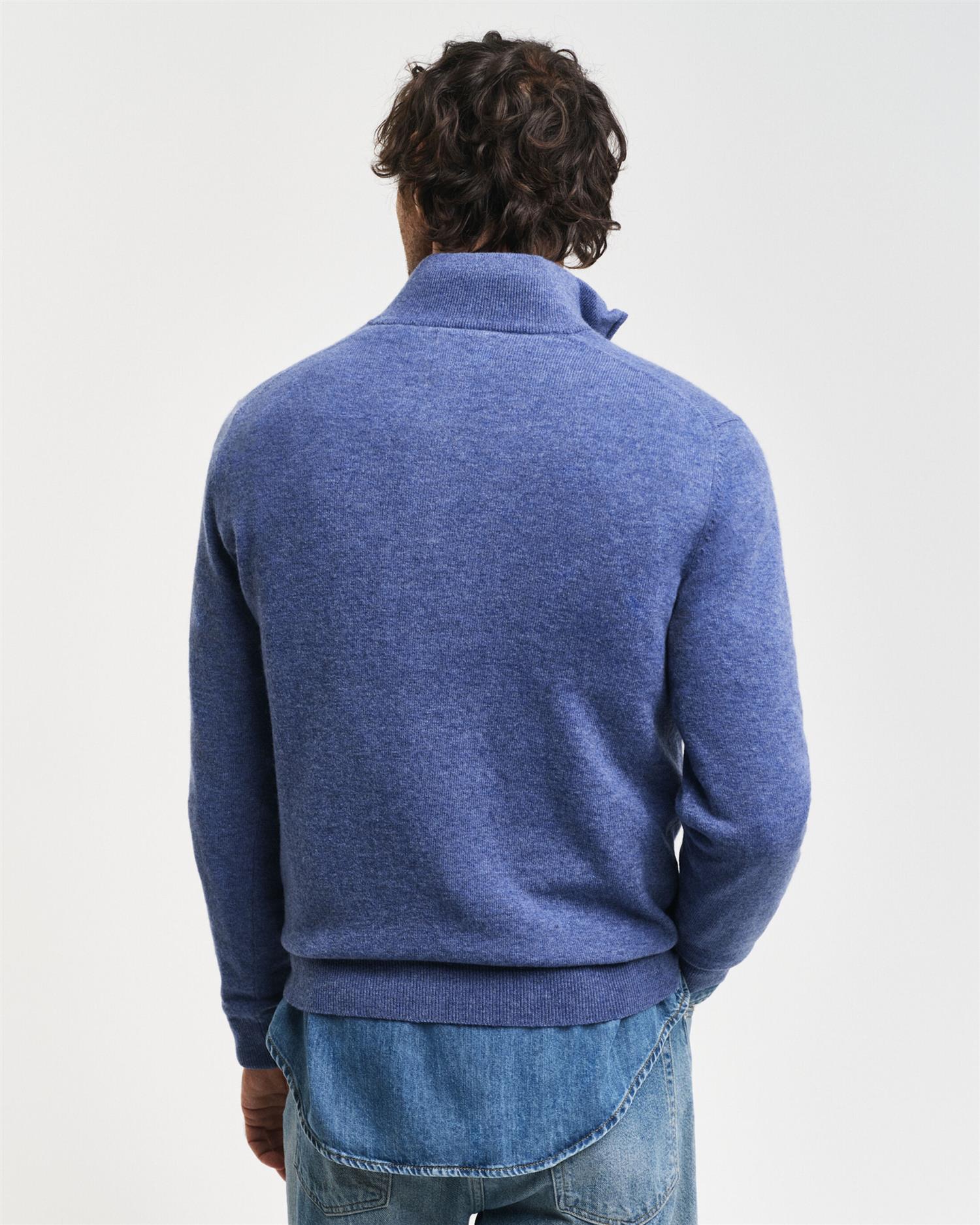 Extrafine lambswool half zip