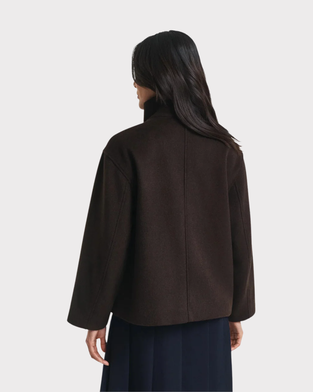 Short Wool Jacket With Zip