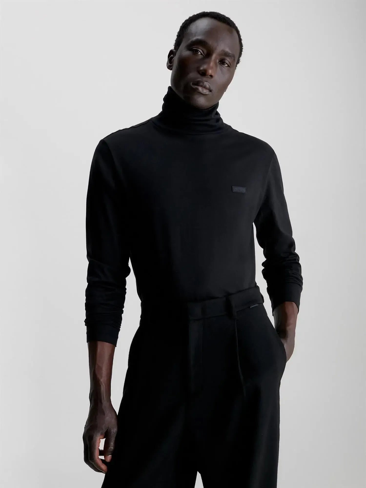 Smooth cotton roll neck-Genser-Calvin Klein-Aandahls