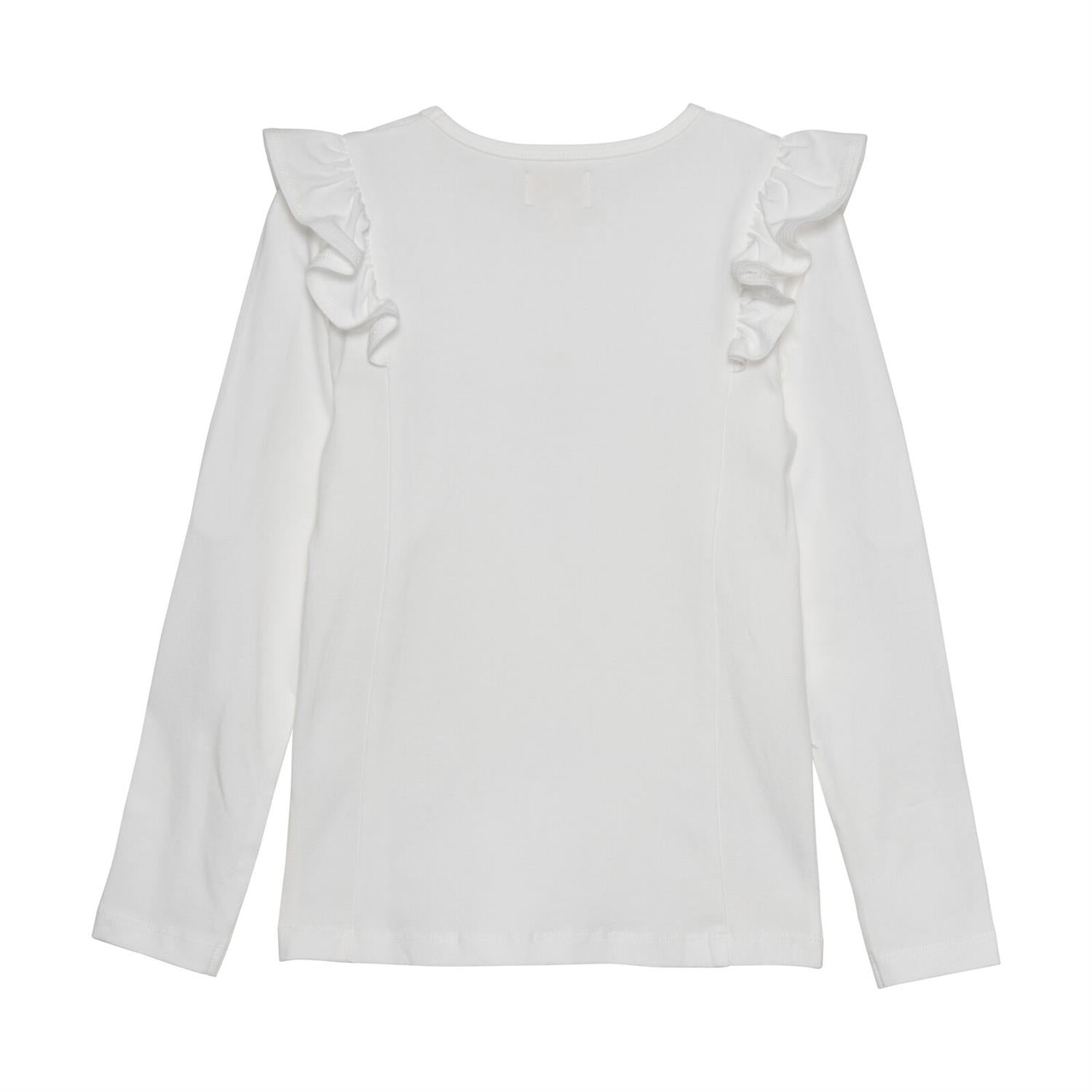 T-shirt Ls Ruffle-Topp-Creamie-Aandahls