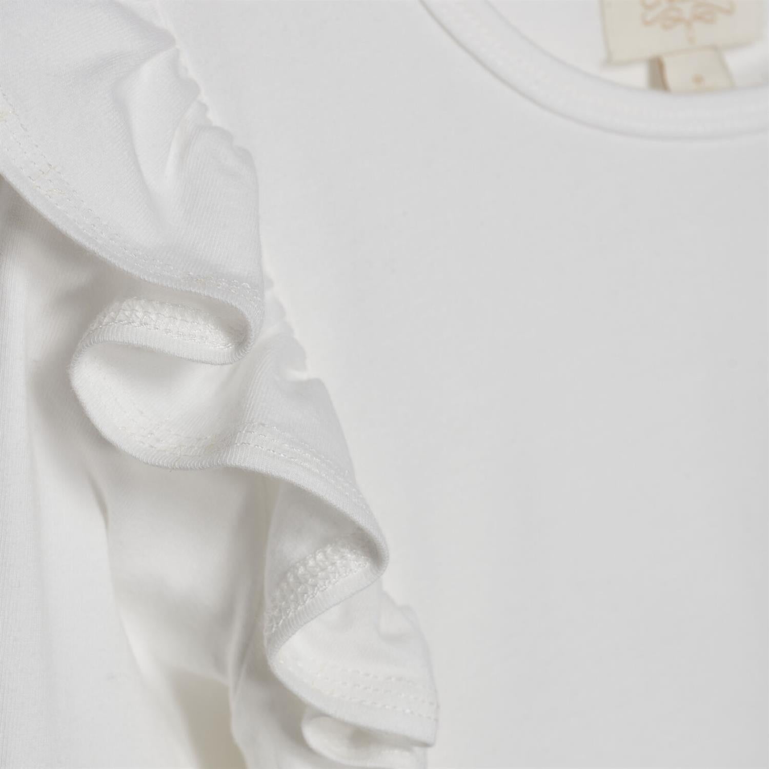 T-shirt Ls Ruffle-Topp-Creamie-Aandahls