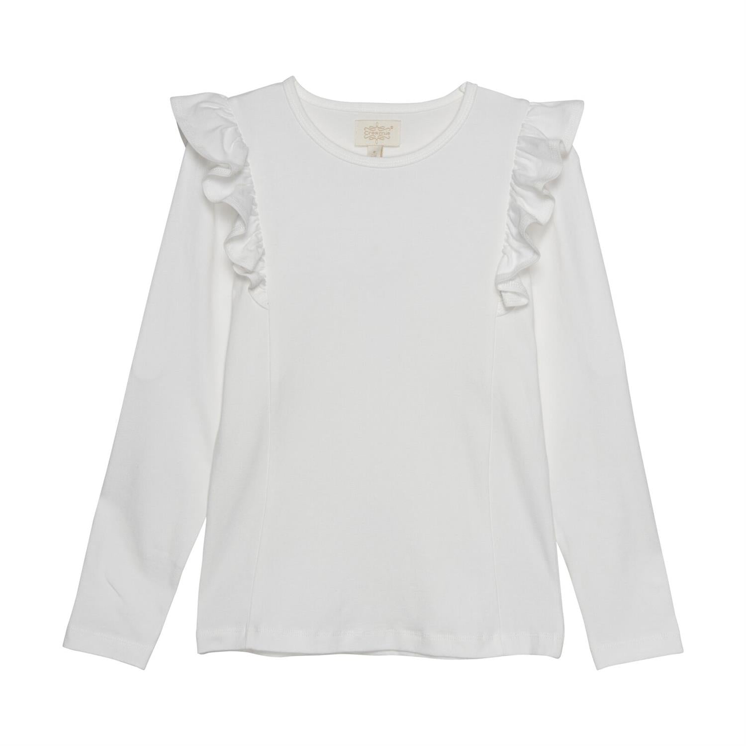T-shirt Ls Ruffle-Topp-Creamie-Aandahls