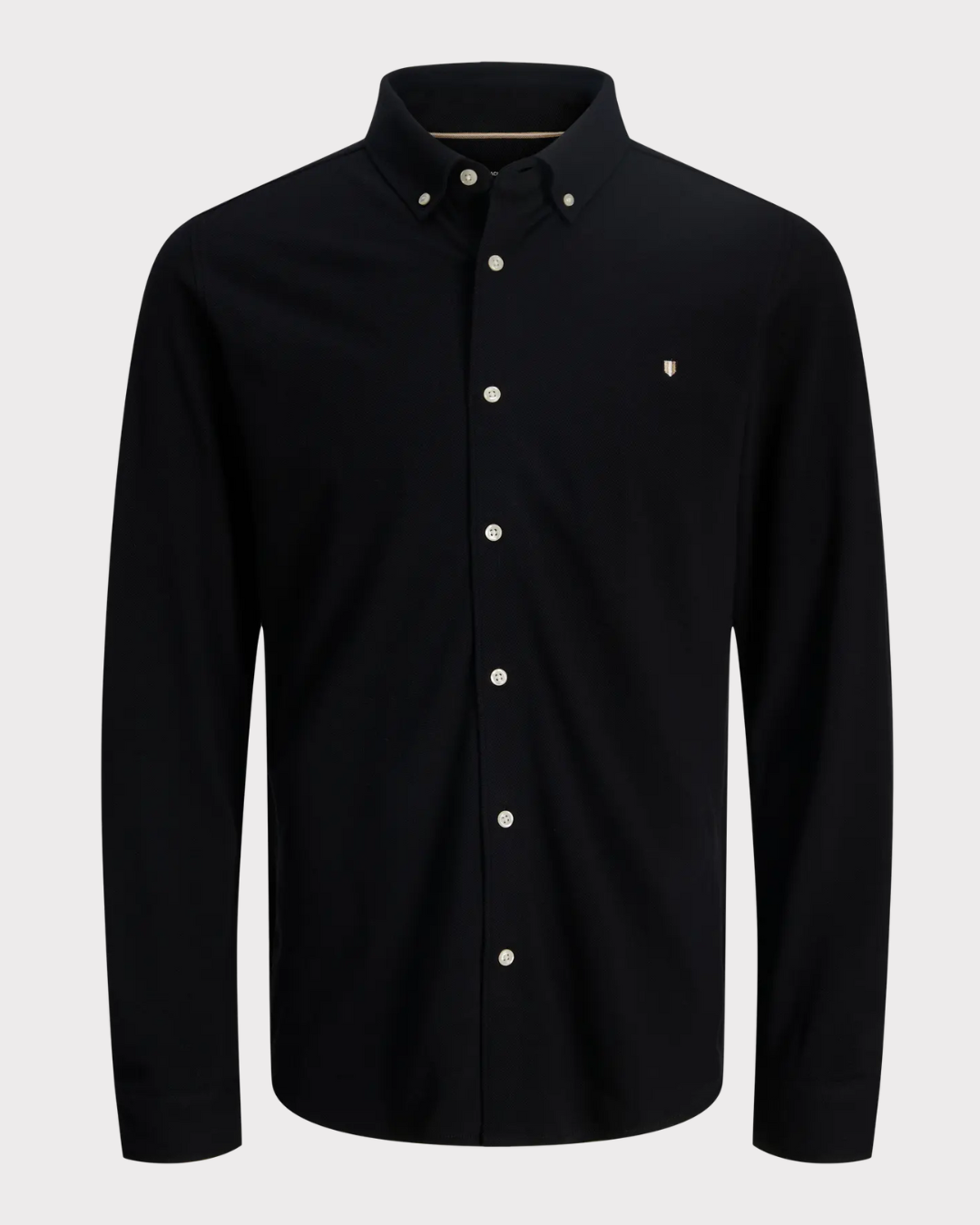 Jprblublake Pique Detail L/s Shirt Jnr