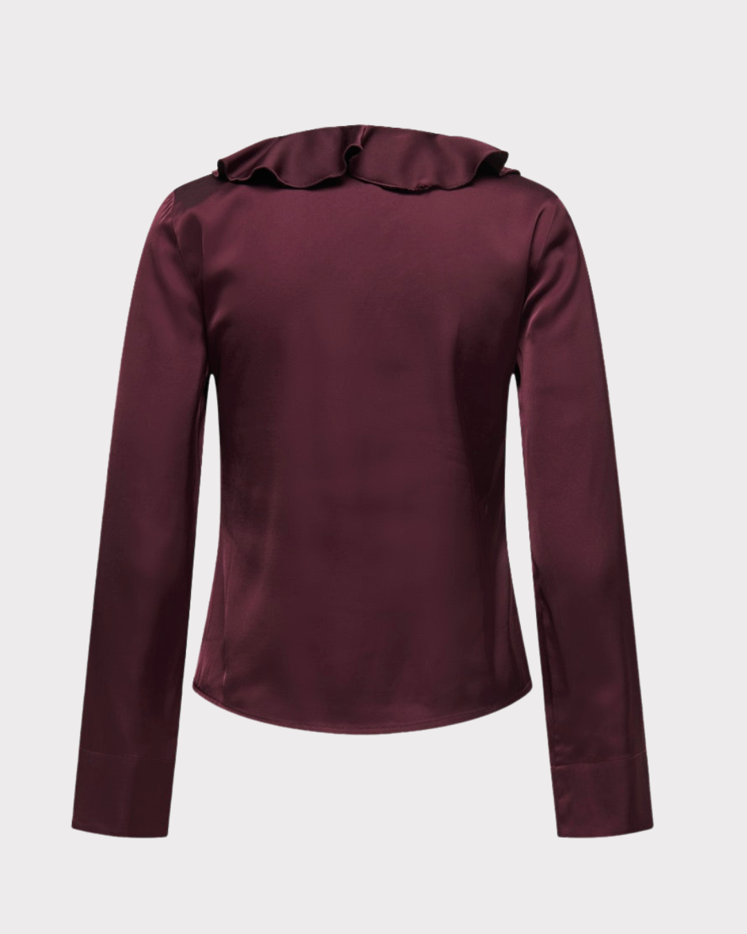 Onlmika Vis Satin L/s Frill Top Wvn