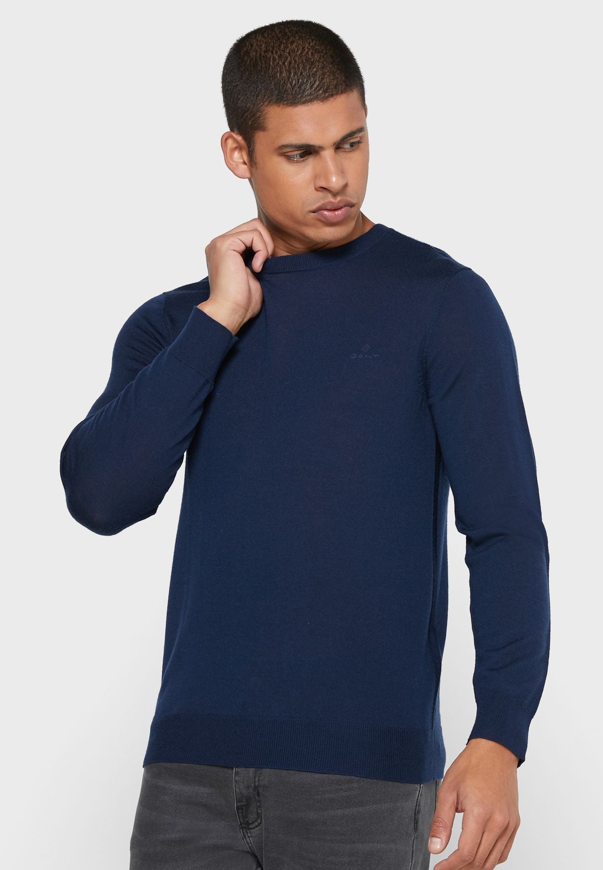 Washable merino c-neck