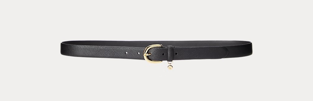 Charm crosshatch leatherbelt-Belter-Polo Ralph Lauren-Aandahls