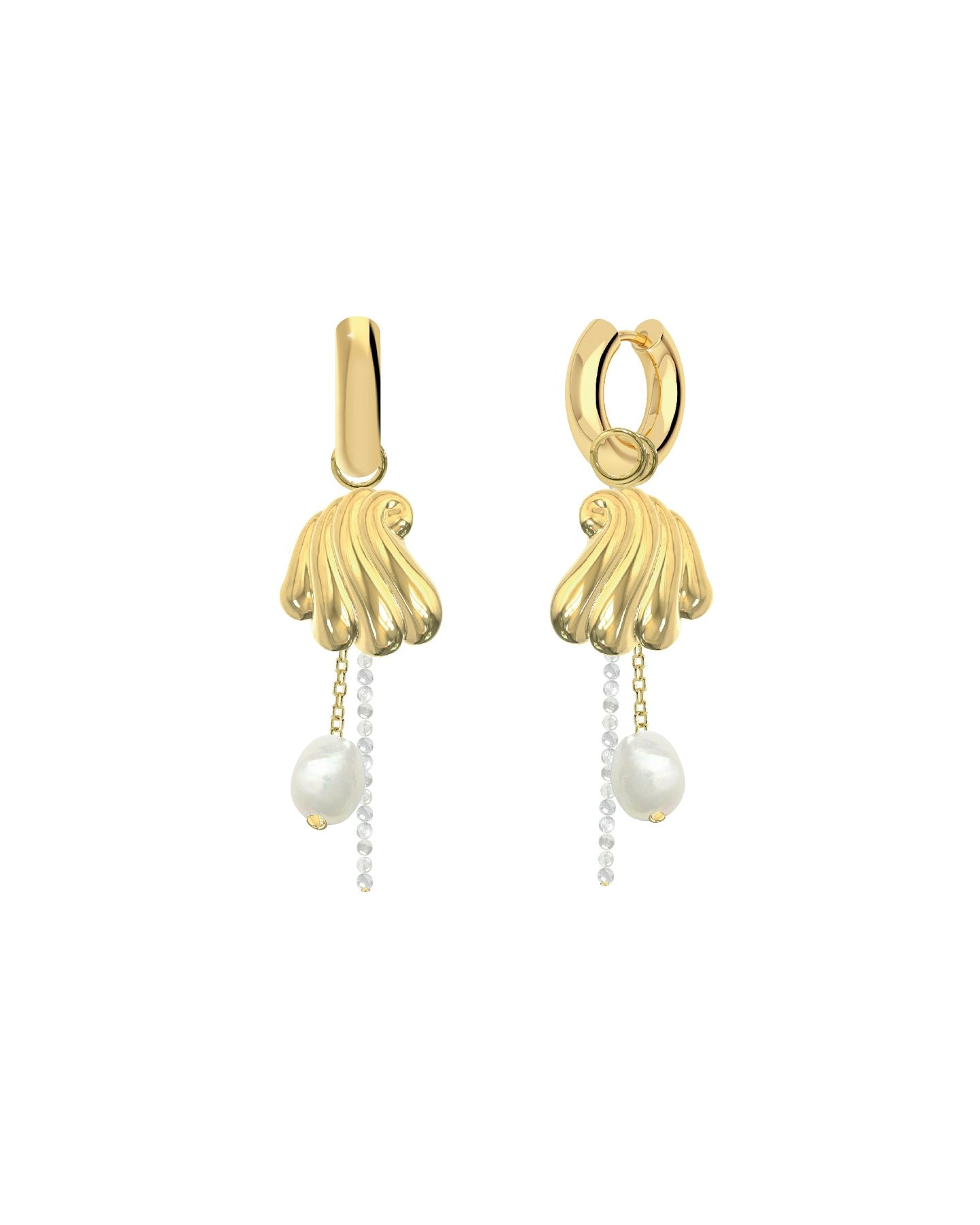 Beach Pearls Hoops-Smykke-Edblad-Aandahls