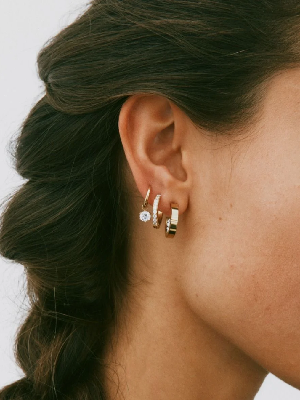 Crown Hoops Gold