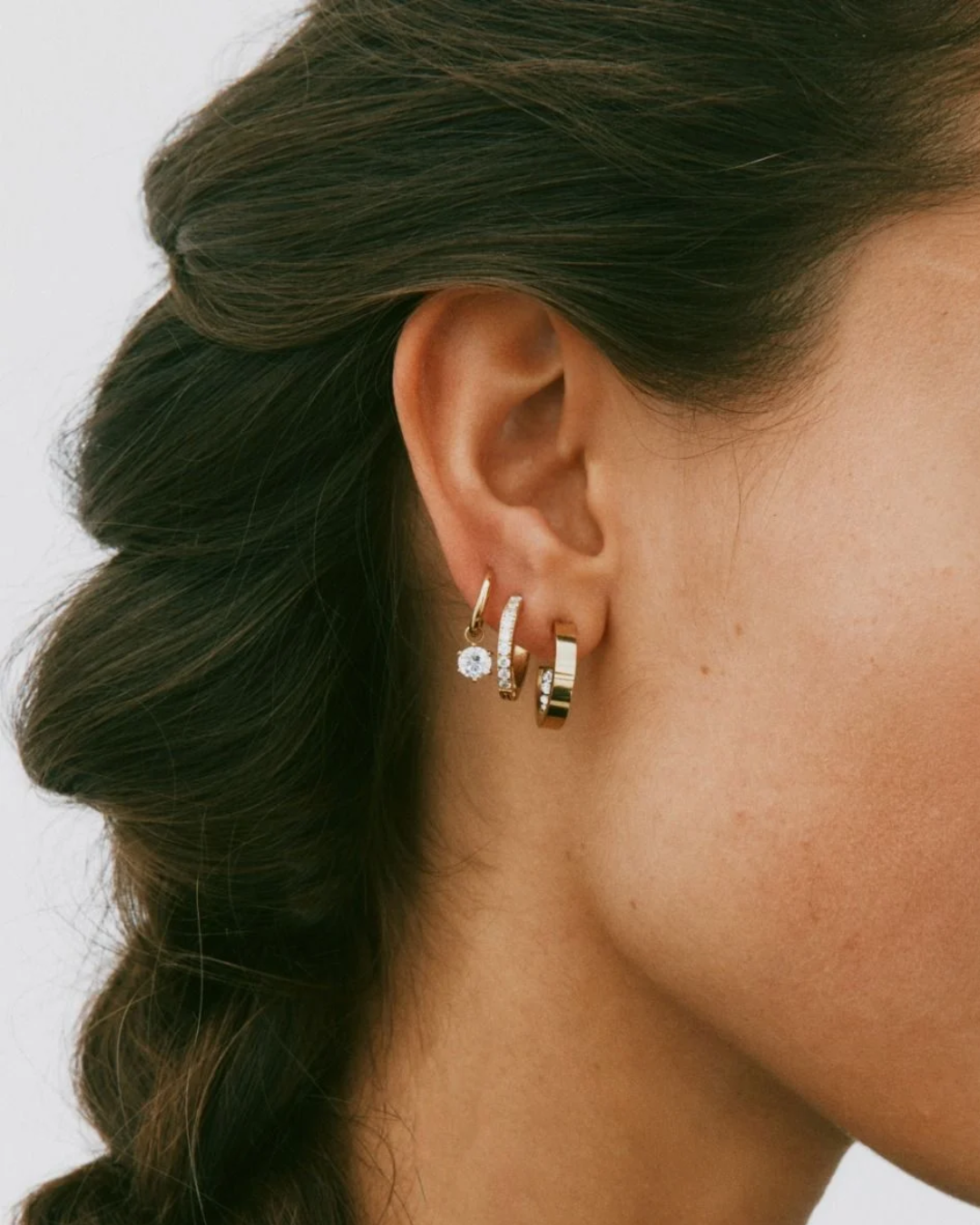 Crown Hoops Gold