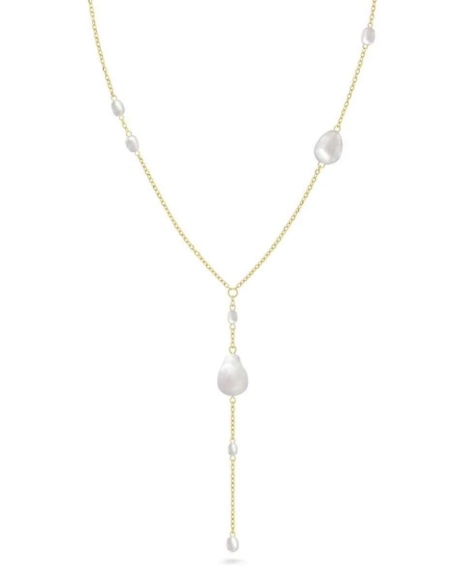 Ocean Y Necklace Gold-Smykke-Edblad-Aandahls