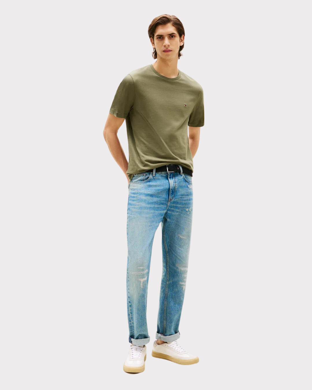 ess seasonal reg fit solid tee-T-shirt-Tommy Hilfiger-Aandahls