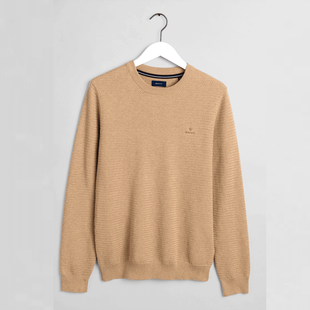 Basketweave c-neck-Genser-Gant-Aandahls