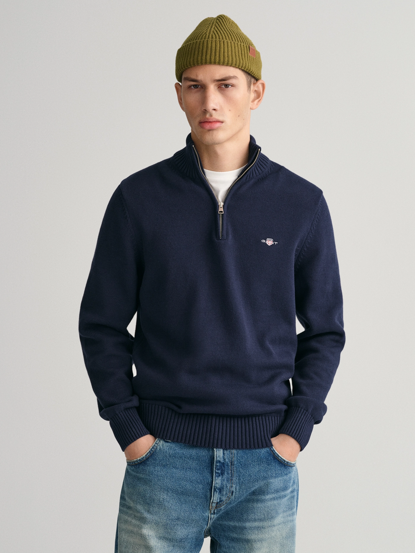 Bomullsgenser Med Half-Zip-Genser-Gant-Aandahls