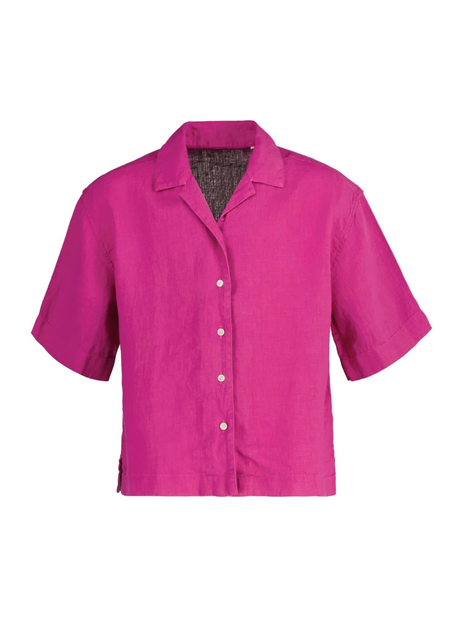 Boxy linen ss shirt-Skjorte-Gant-Aandahls