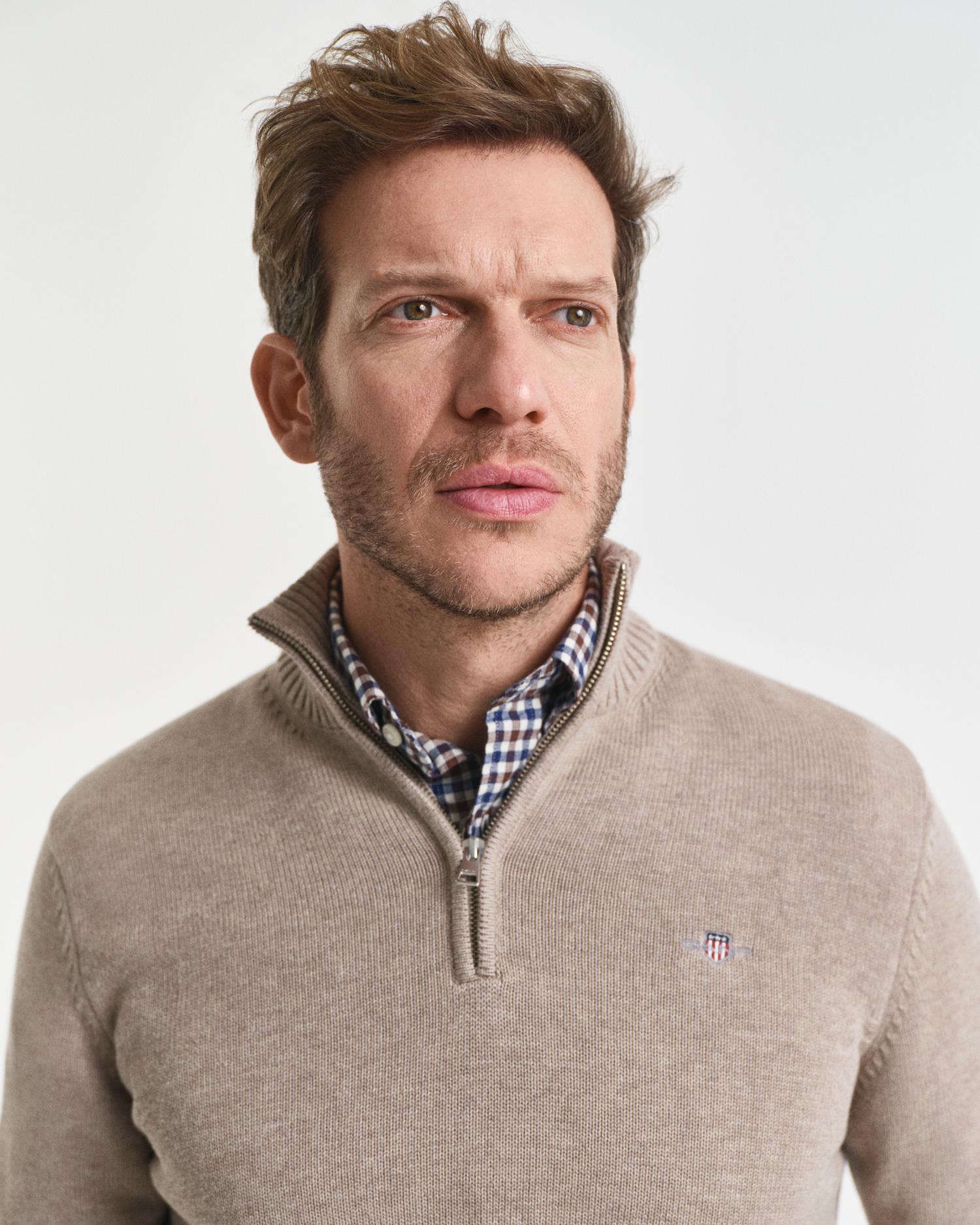 Casual Cotton Half Zip-Genser-Gant-Aandahls