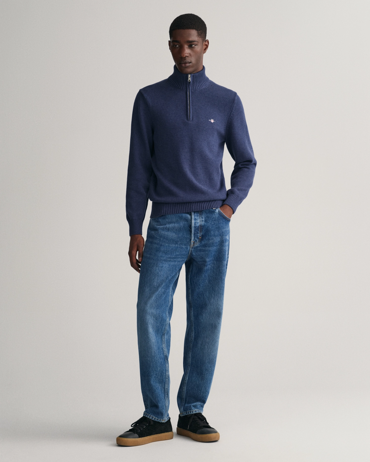 casual cotton halfzip-Genser-Gant-Aandahls