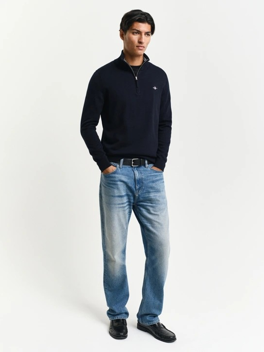 Classic Cotton Half Zip-Strikk-Gant-Aandahls