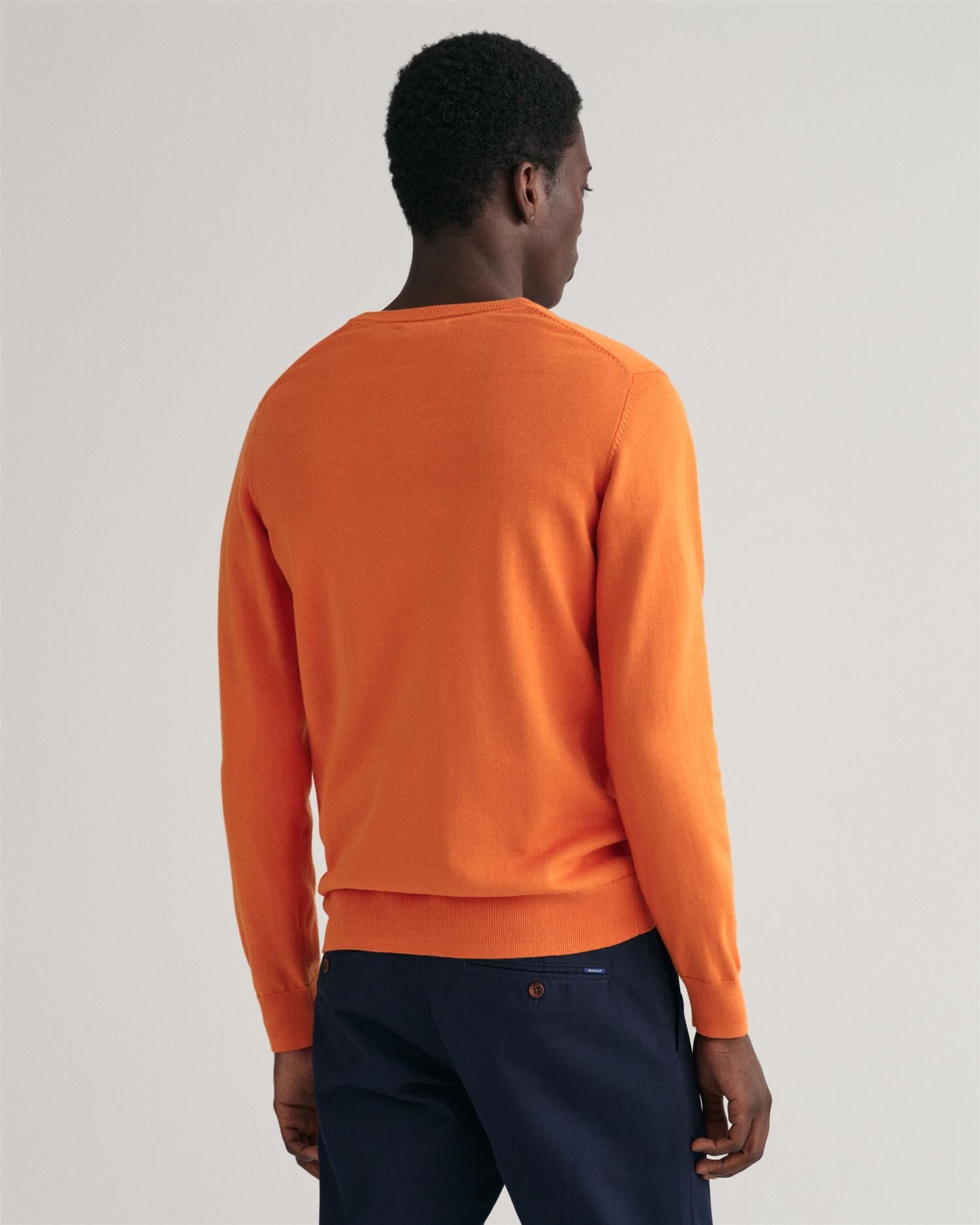 CLASSIC COTTON V-NECK-Strikk-Gant-Aandahls