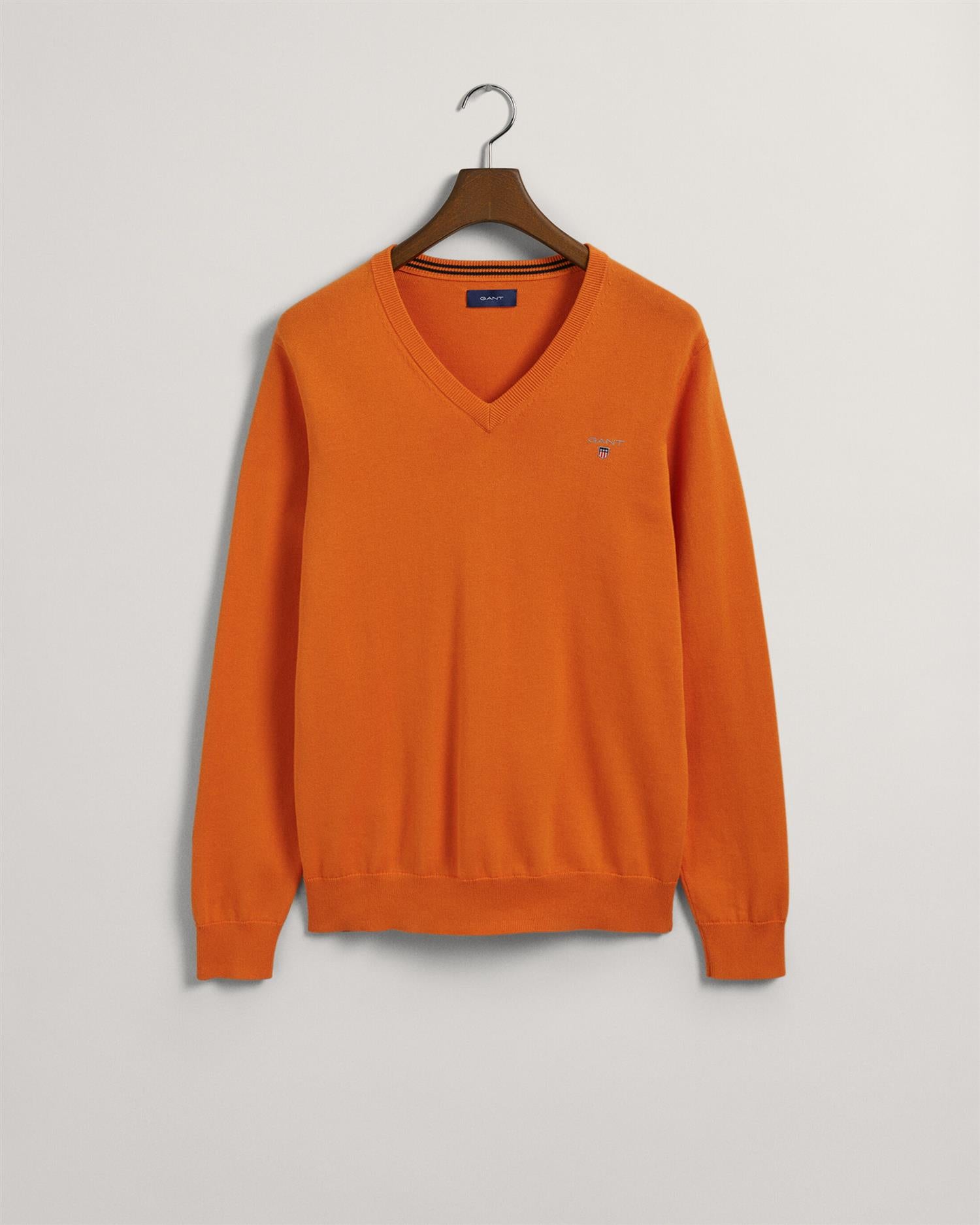 CLASSIC COTTON V-NECK-Strikk-Gant-Aandahls