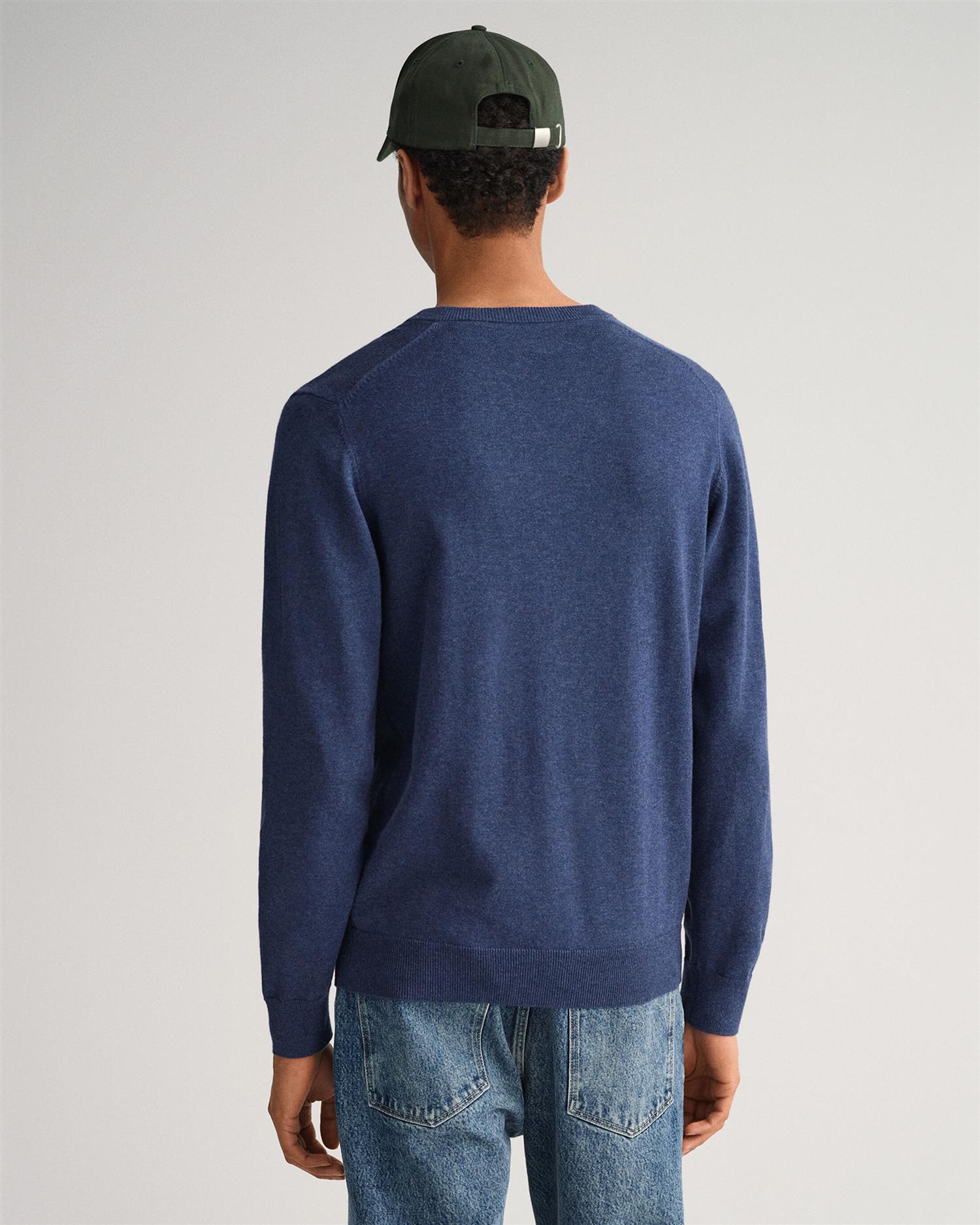 CLASSIC COTTON V-NECK-Strikk-Gant-Aandahls