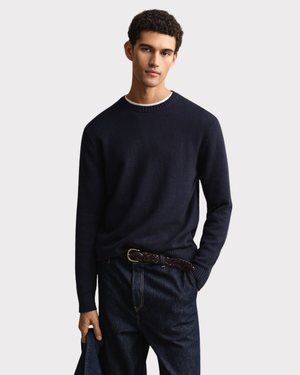 Cotton Blend C-Neck-Genser-Gant-Aandahls