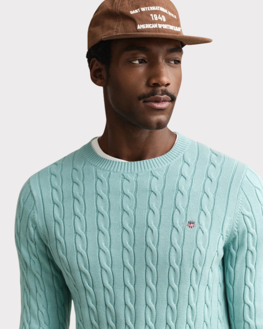 Cotton Cable C-Neck-Genser-Gant-Aandahls