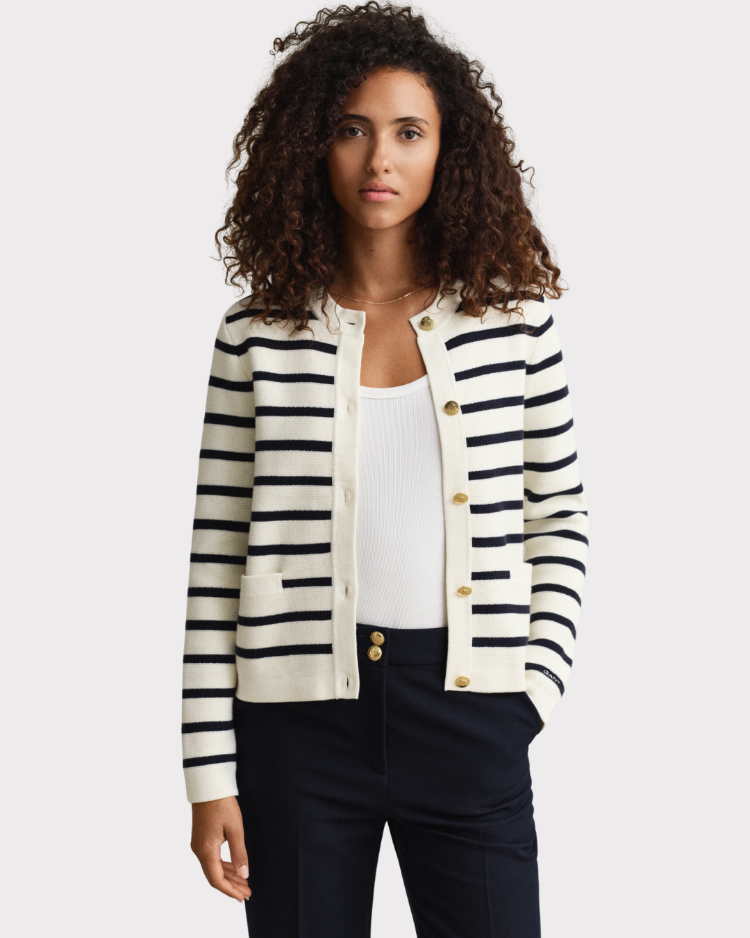 Cotton Knit Jacket-Overdel-Gant-Aandahls