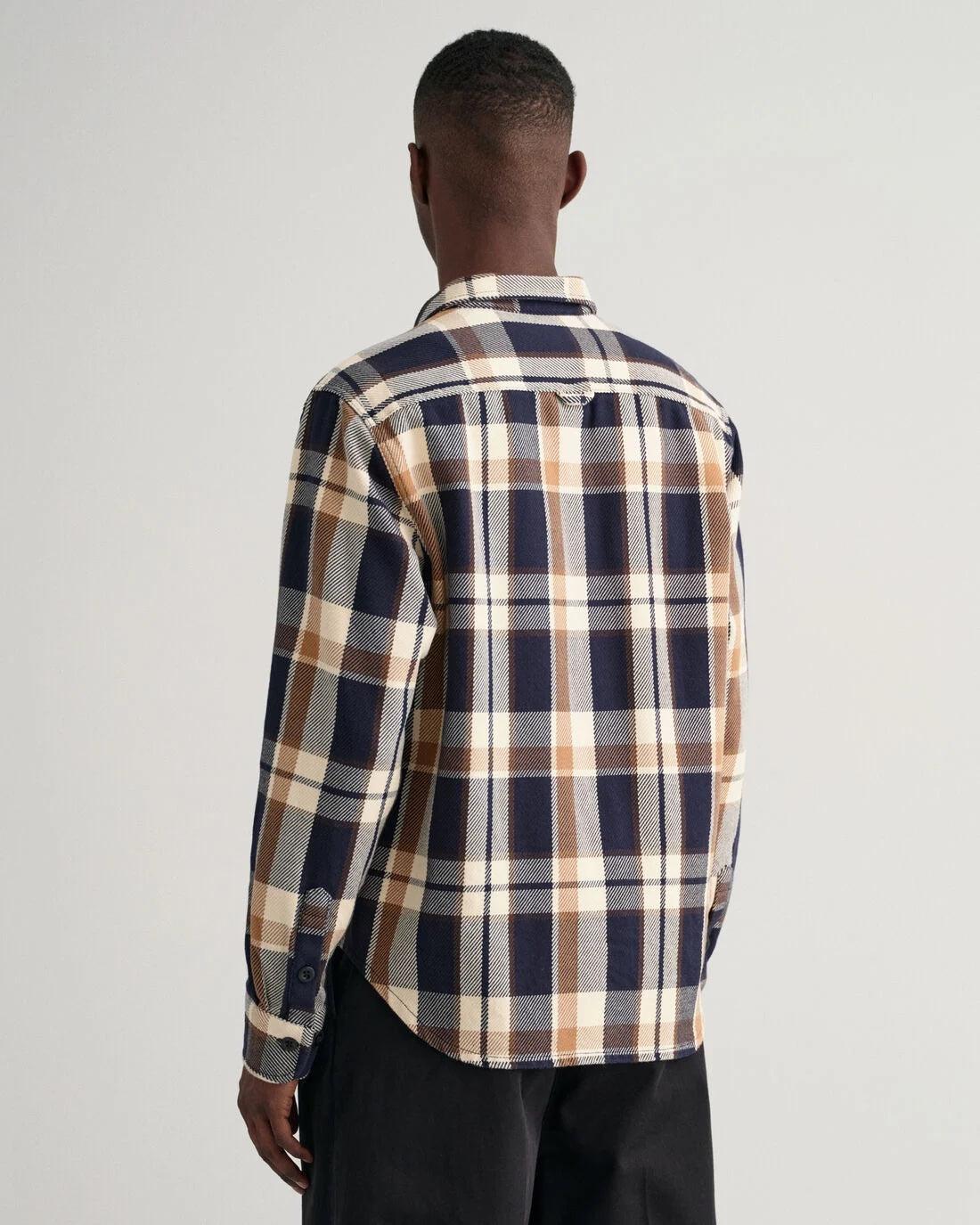 D1. HEAVY TWILL CHECK OVERSHIRT-Skjorter-Gant-Aandahls
