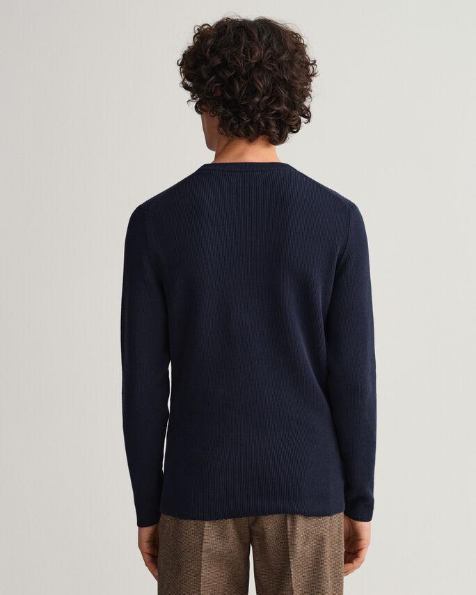 D1. RIB TEXTURE C-NECK-Strikk-Gant-Aandahls