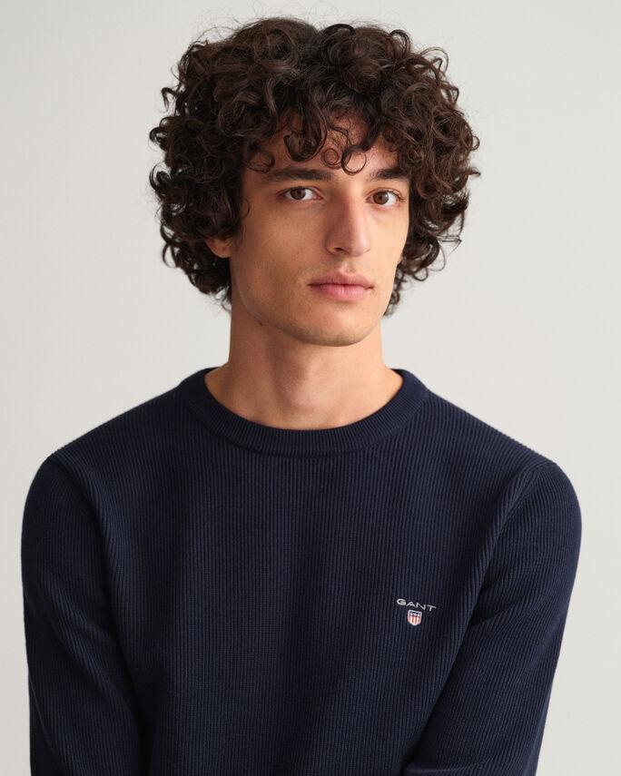 D1. RIB TEXTURE C-NECK-Strikk-Gant-Aandahls