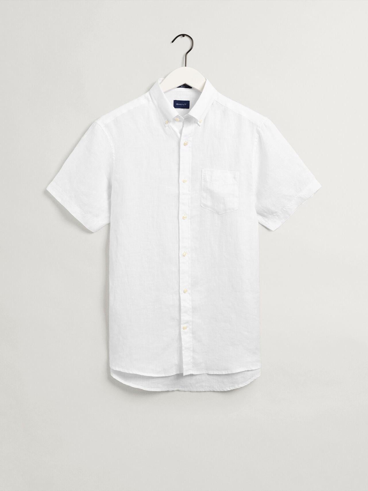 D2. REG LINEN SHIRT SS BD-Skjorter-Gant-Aandahls