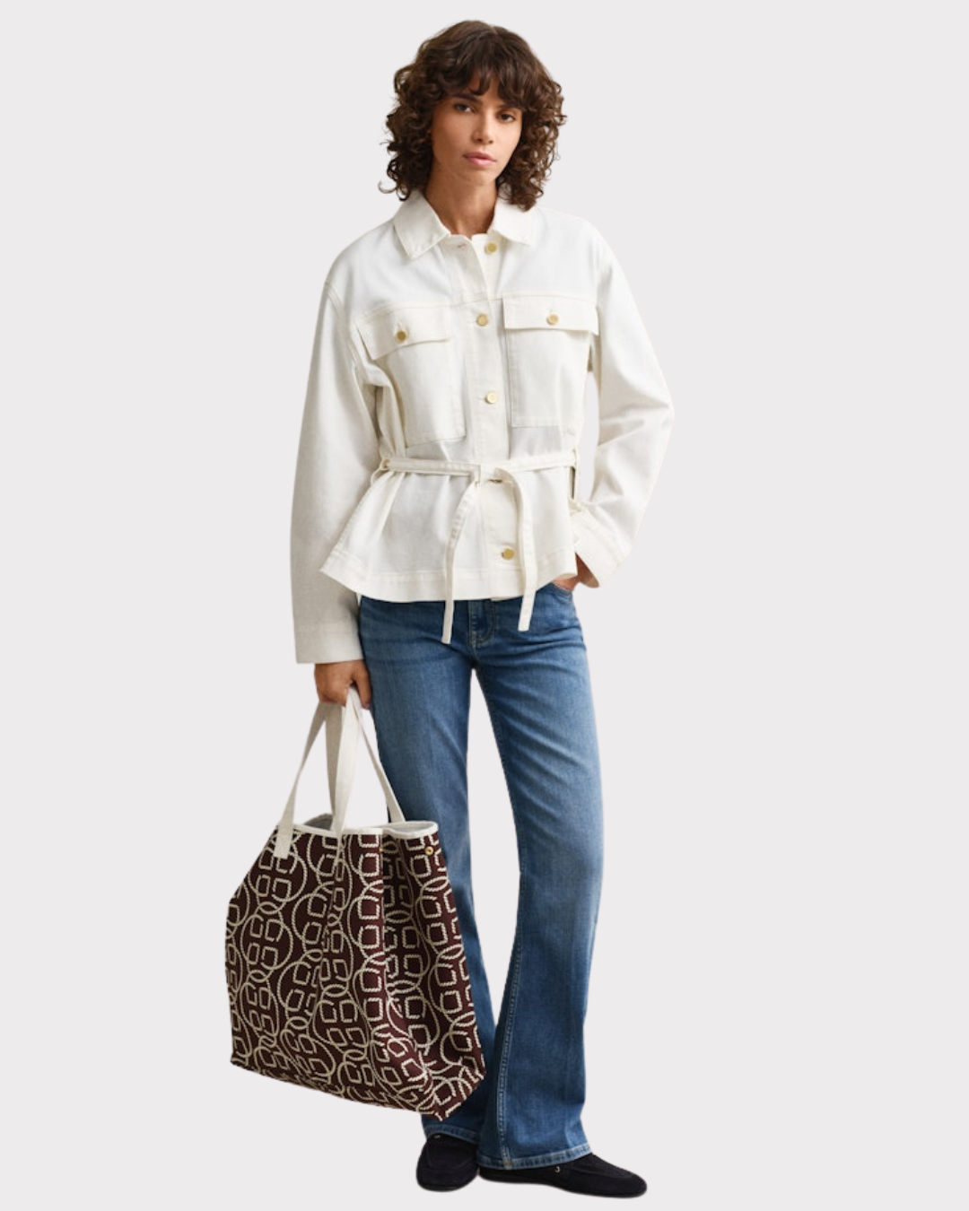 Denim Jacket With Tie Detail-Yttertøy-Gant-Aandahls