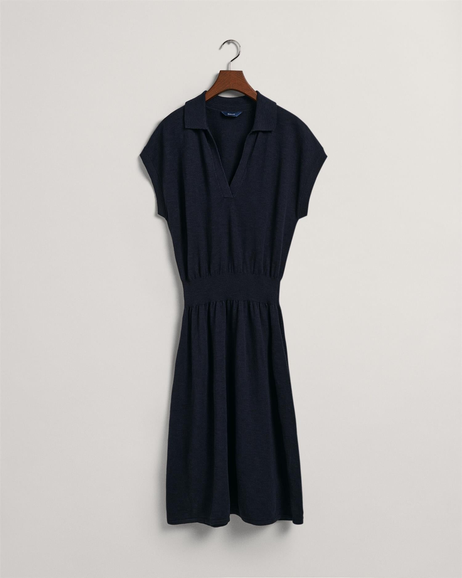 LINEN-BLEND COLLAR DRESS-Kjole-Gant-Aandahls