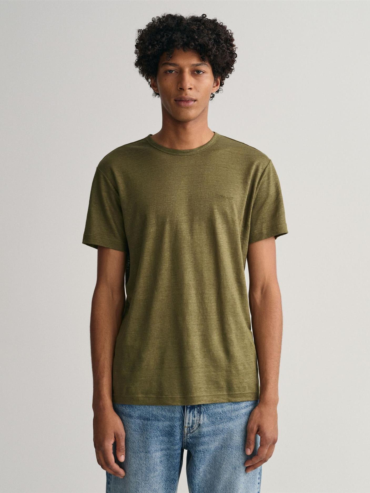 LINEN REGULAR T-SHIRT-Sweat-Gant-Aandahls