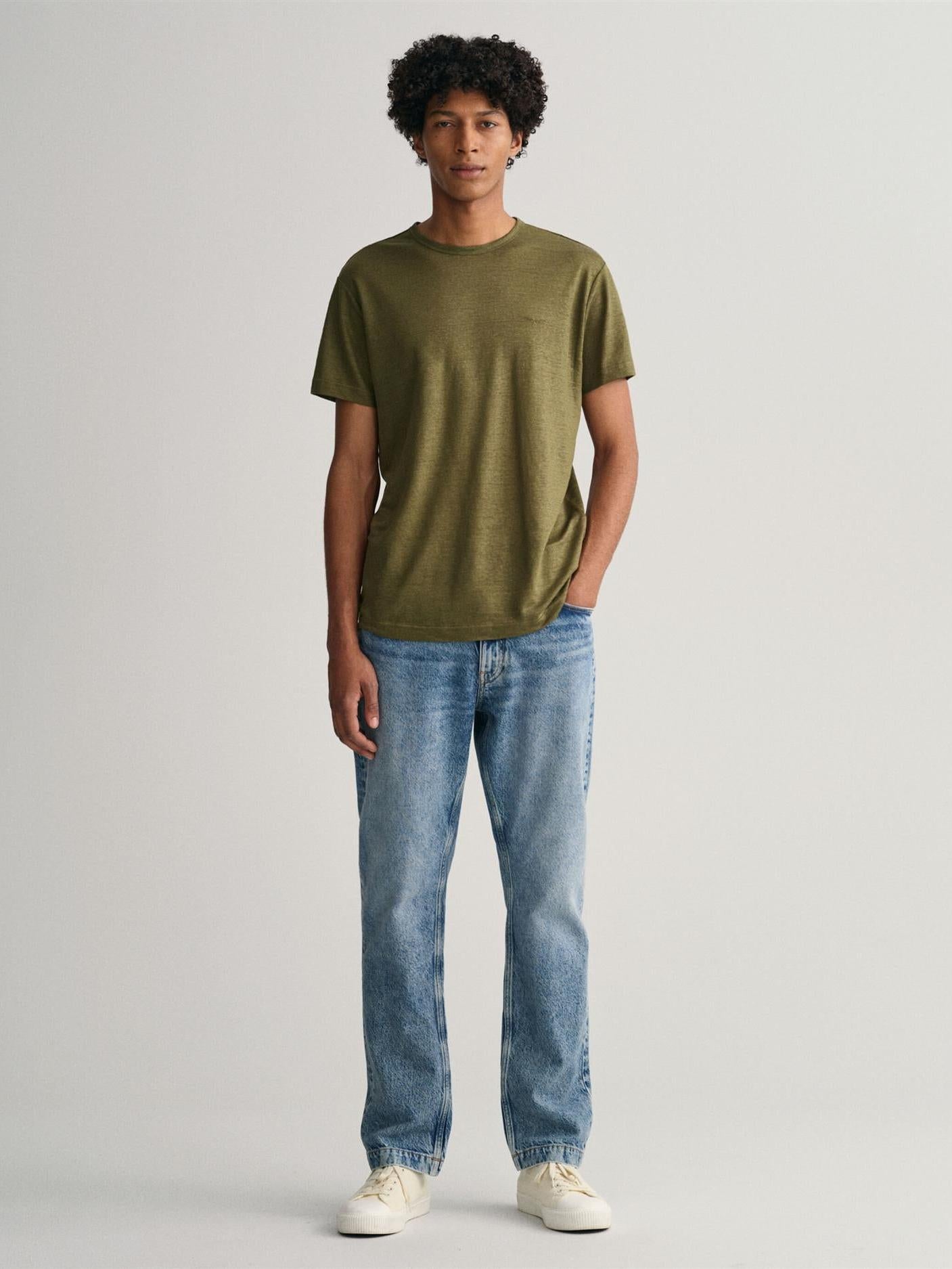 LINEN REGULAR T-SHIRT-Sweat-Gant-Aandahls