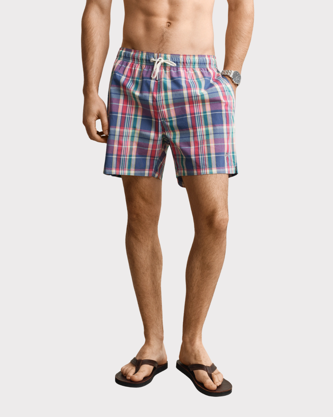 Madras Check Swim Shorts-Badetøy-Gant-Aandahls